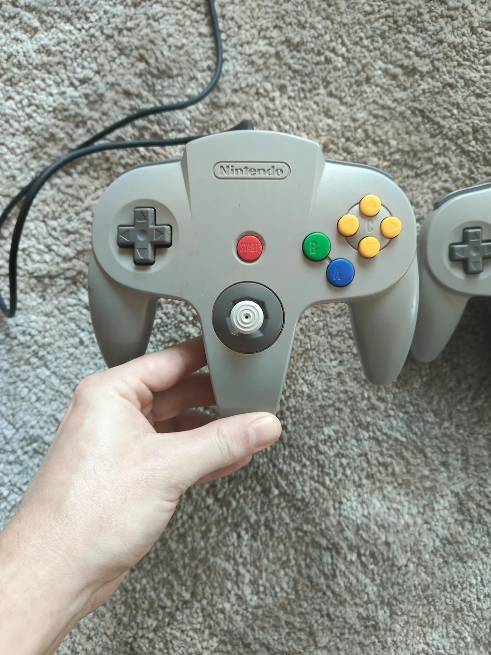 Nintendo N64 Grey Wired Controller - Gray